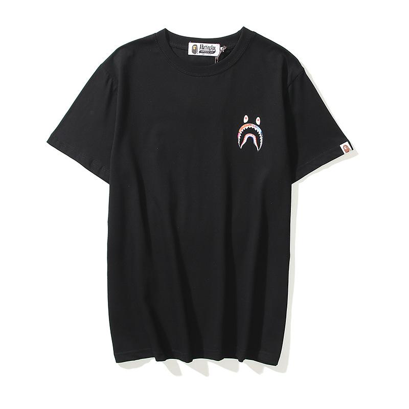Bathing Ape T-Shirt Cartoon Round Neck Summer Printed Large Size Short Sleeve Casual