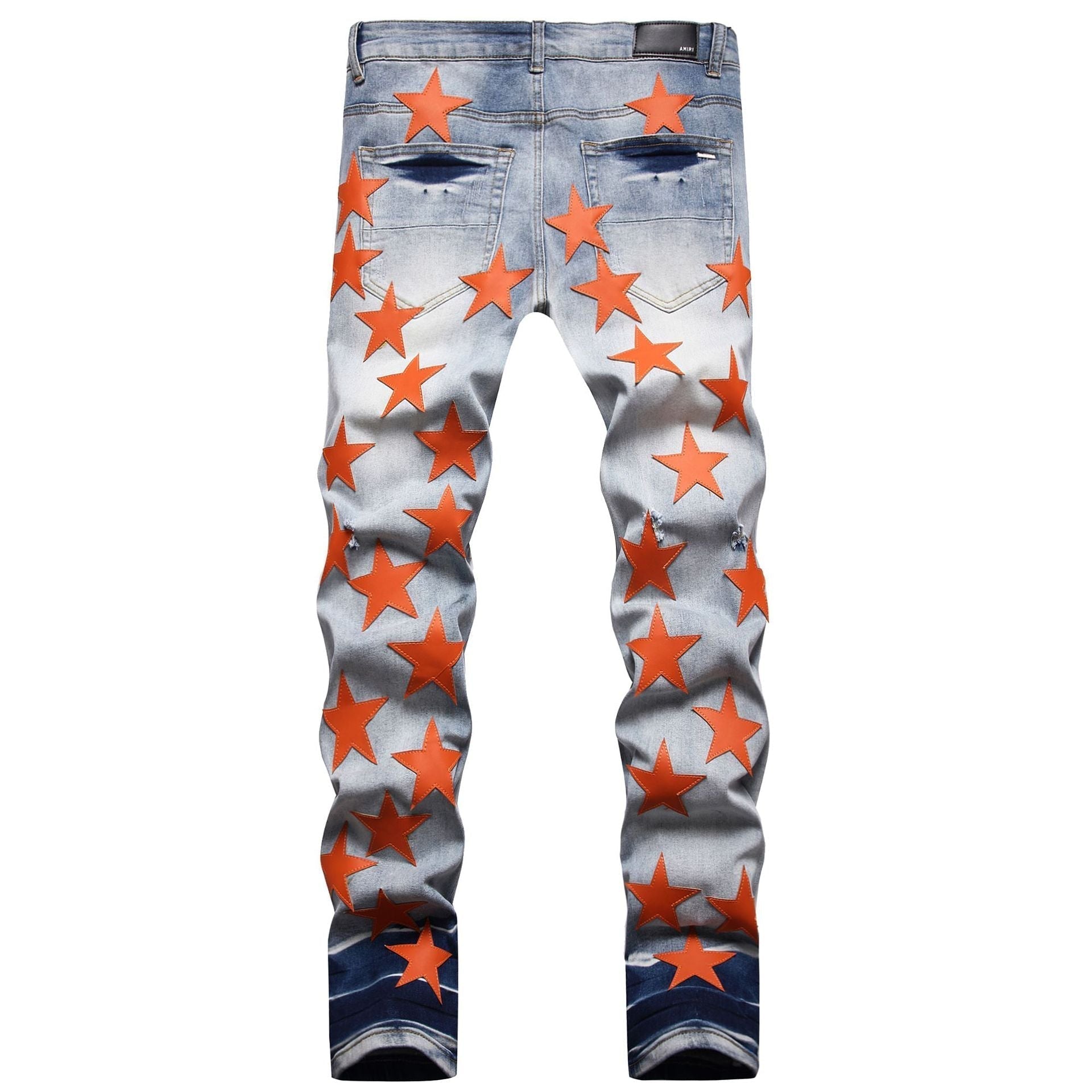 Amiri Jeans Stars Ripped Stretch Jeans