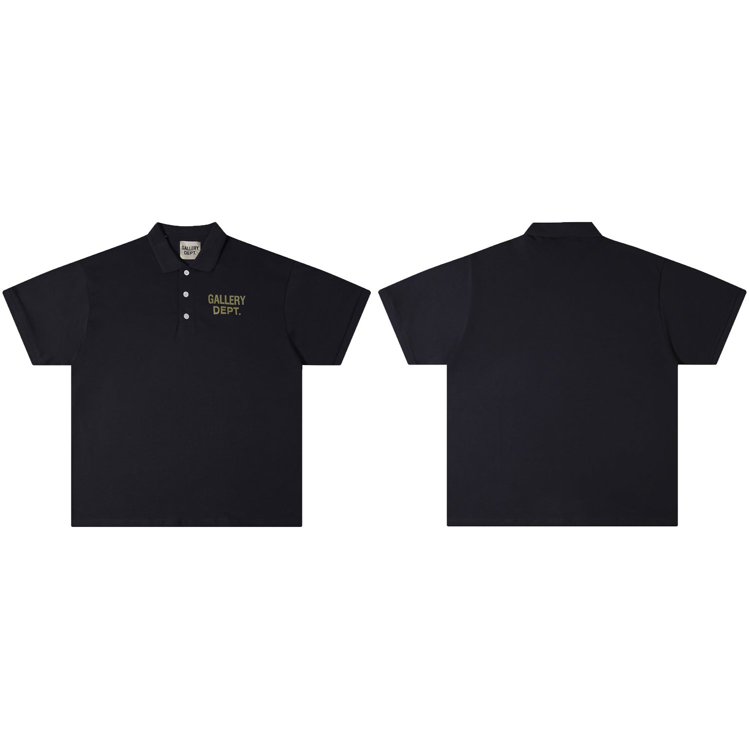 Gallery Dept T-Shirt Alphabet Slogan Lapel Short Sleeve Polo Shirt