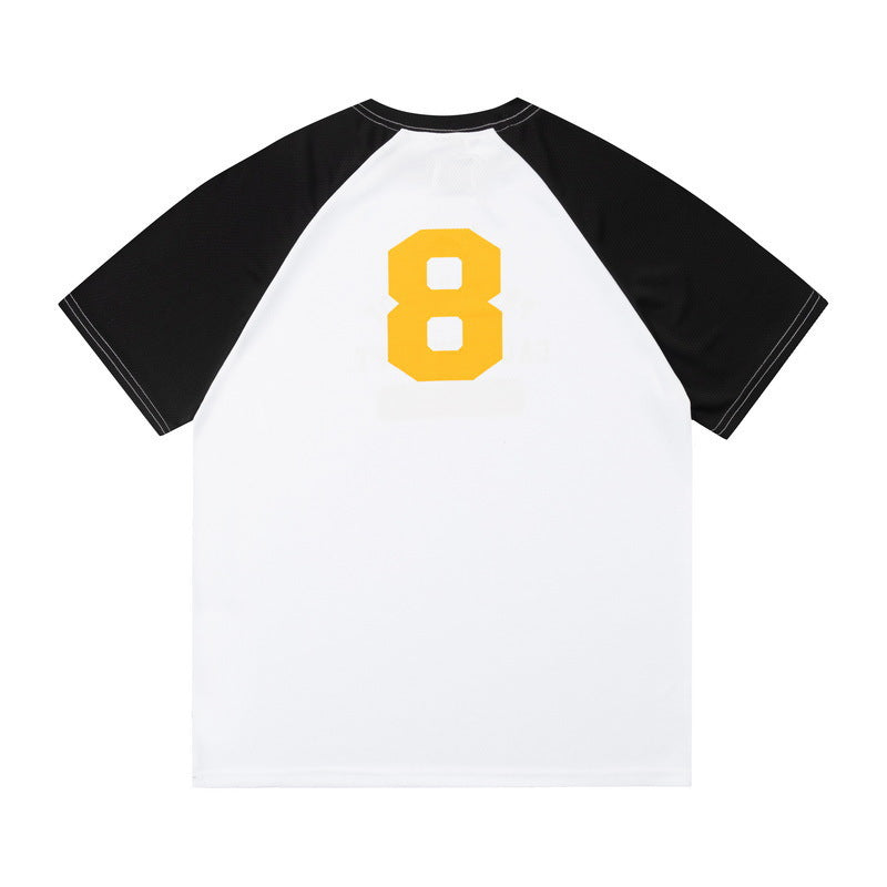 Gallery Dept T-Shirt Letter 8 Print Mesh Short Sleeve T-Shirt