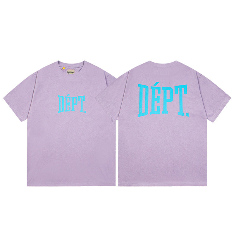Gallery Dept T-Shirt Letter Pattern Washed Old Short Sleeve T-Shirt