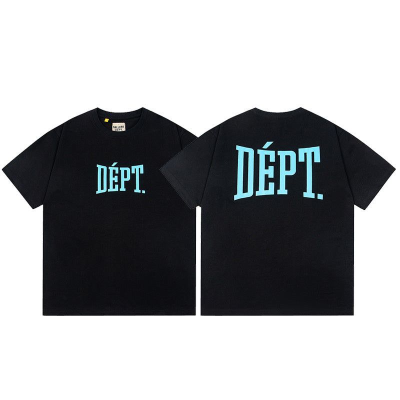 Gallery Dept T-Shirt Letter Pattern Washed Old Short Sleeve T-Shirt
