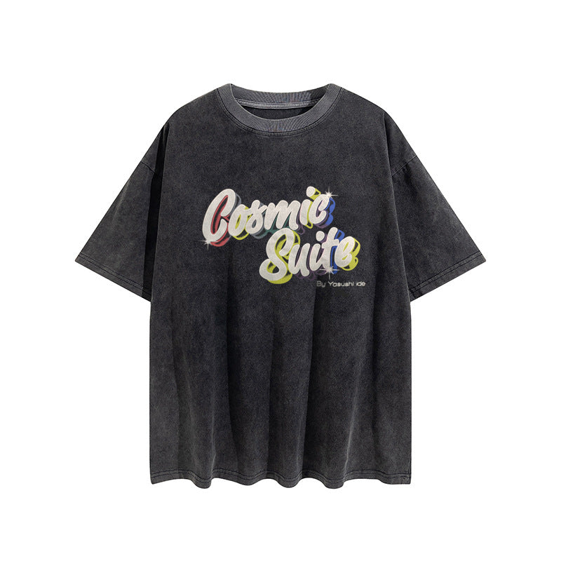 Gallery Dept T-shitrs Printed round Neck Retro Short Sleeve T-shirt Loose Short Sleeve