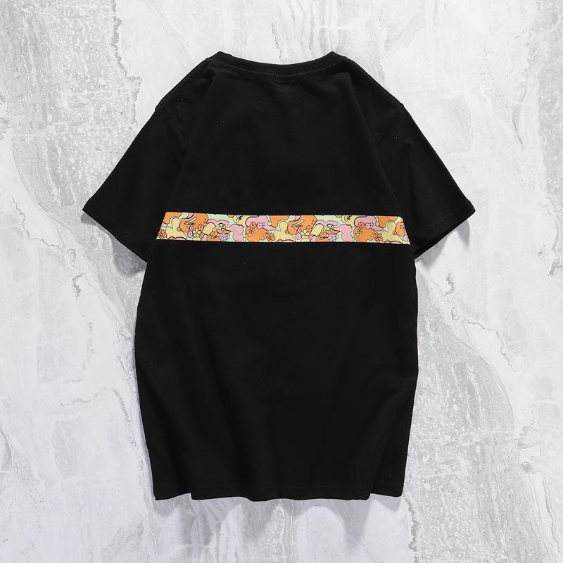 Bathing Ape T-Shirt Summer Casual Straight White Short Sleeve Cotton Round Neck T-shirt