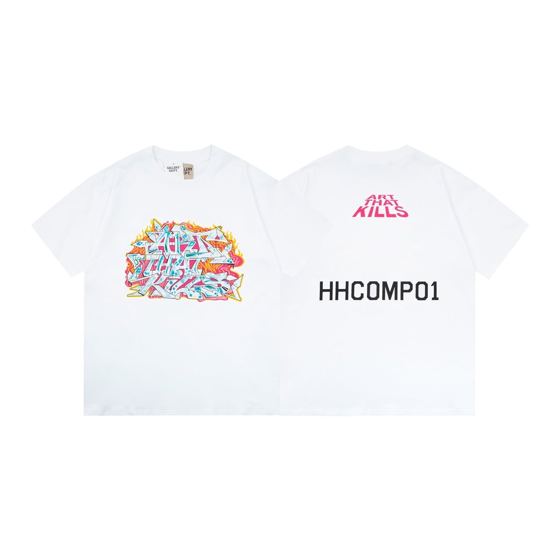 Gallery Dept T-Shirt Ink-splashing Tie-dye Alphabet Short Sleeve T-Shirt