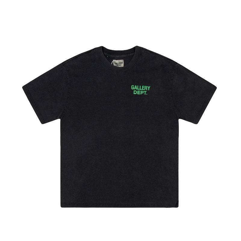 Gallery Dept T-shitrs Vintage Printed Letter Short Sleeve Loose