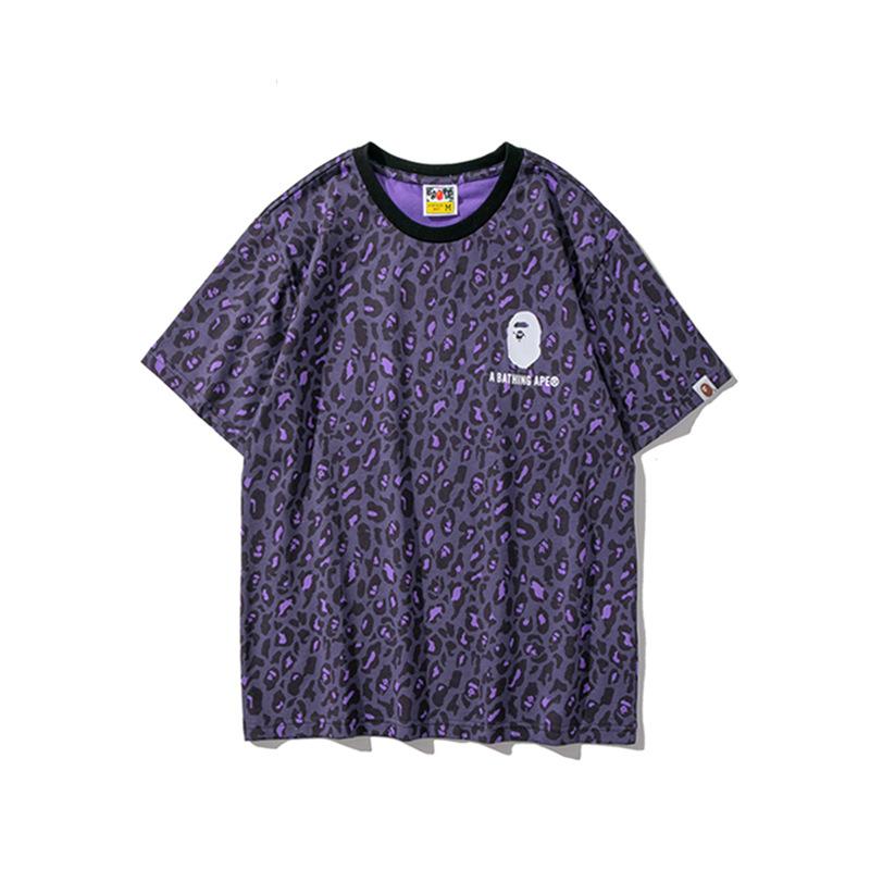 Bathing Ape T-Shirt Spring/Summer Camouflage Leopard Print Short Sleeve T-shirt