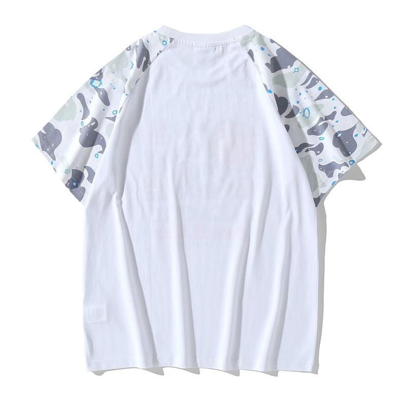 Bathing Ape T-Shirt Summer Luminous Starry Sky Cartoon Printed Short Sleeve T-shirt