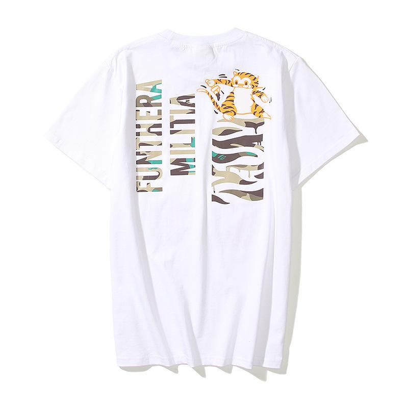 Bathing Ape T-Shirt Summer Zipper Printed Short Sleeve