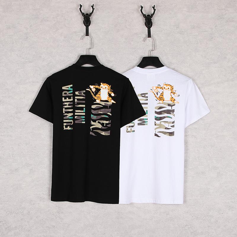 Bathing Ape T-Shirt Summer Zipper Printed Short Sleeve