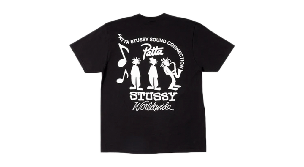 Patta x Stussy Sound Connection Tee Black