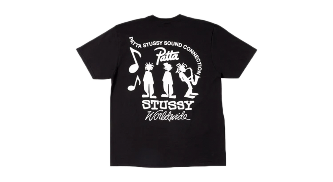 Patta x Stussy Sound Connection Tee Black