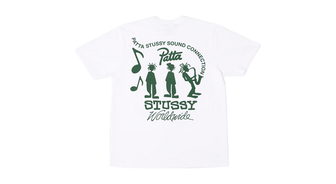Patta x Stussy Sound Connection Tee White