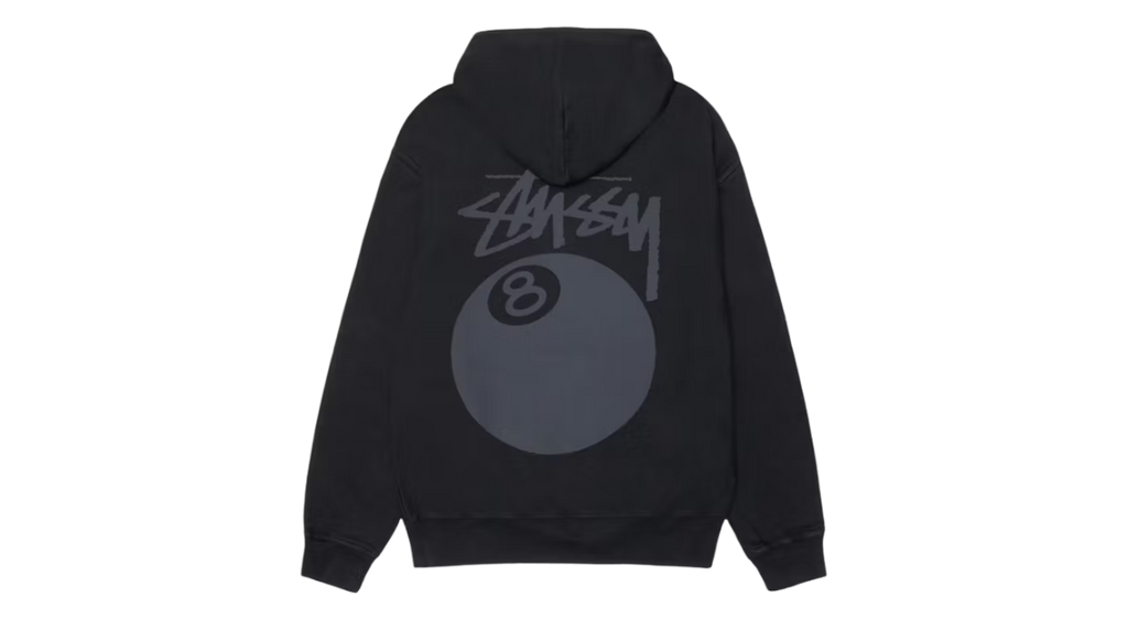 Stussy 8 Ball Pigment Dyed Hoodie Black