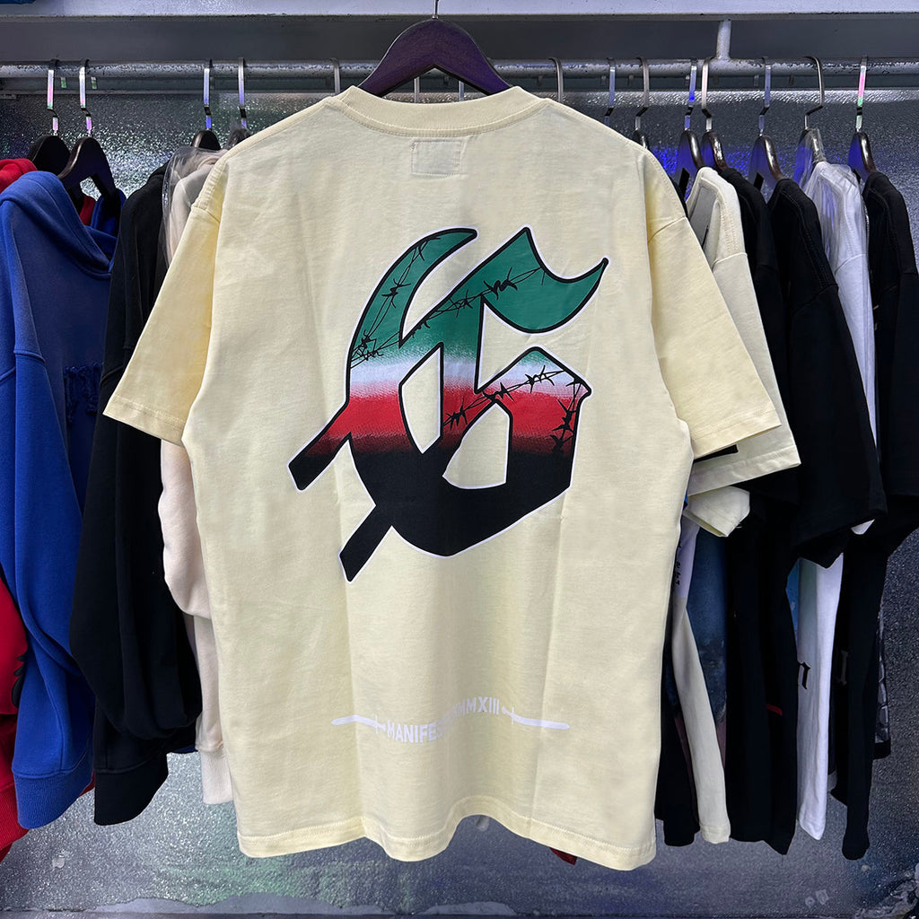 Godspeed T-shirts Helicopter Printing Cotton Casual Short Sleeves Men and Women