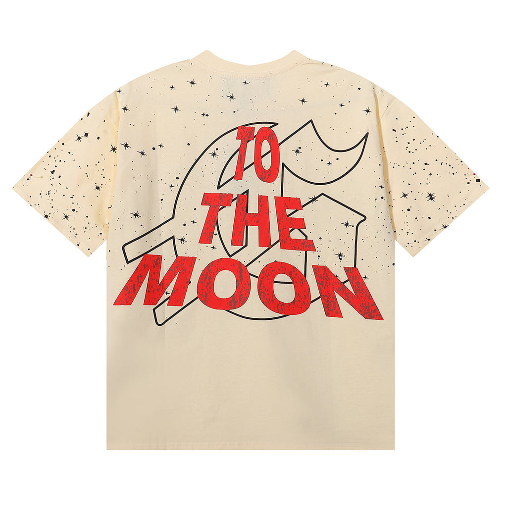 Godspeed T-shirts Astronaut Earth Gypsy Printing Cotton Casual Short Sleeve Men and Women