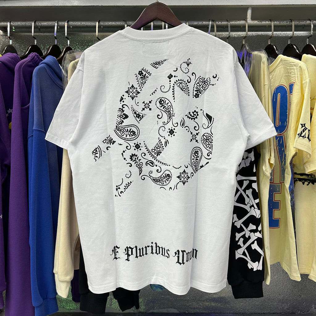 Godspeed T-shirts Los Angeles Hollywood Hills Fire Print Cotton Casual Short Sleeve Men and Women