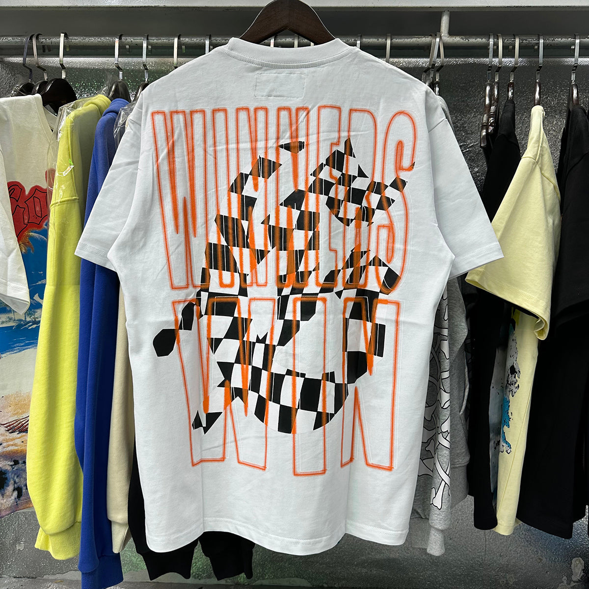 Godspeed T-shirts Racer F1 Champagne Printed Cotton Casual Short Sleeve T-shirts Men and Women