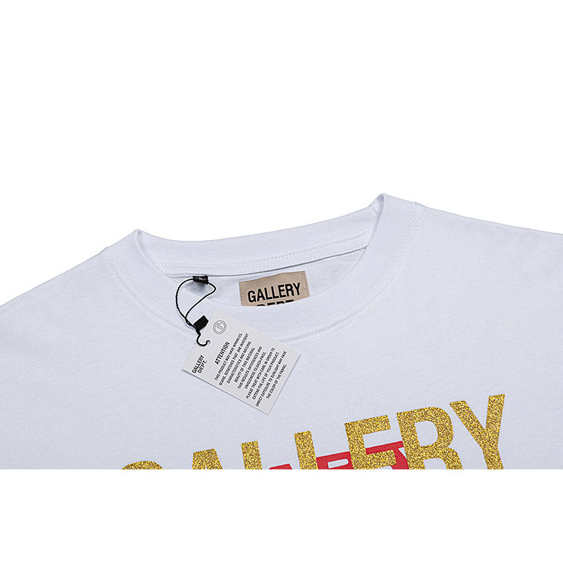 Gallery Dept T-shitrs Vintage Printed plus Size Men and Women Short Sleeve