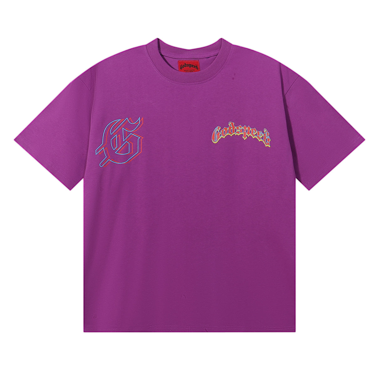 Godspeed T-shirts Great Western Skull Denim Cactus Print Cotton Casual Short Sleeve Men and Women