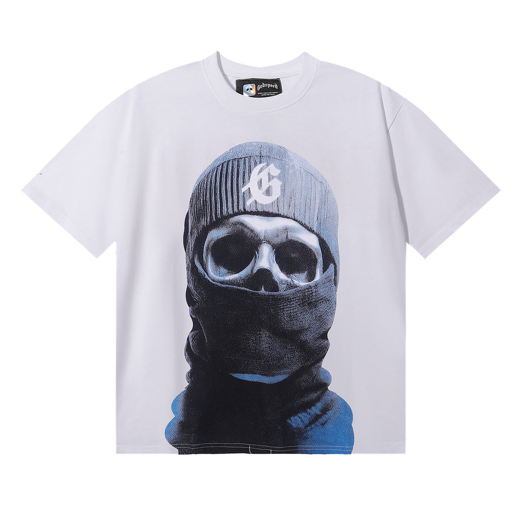 Godspeed T-shirts Masked Man Printed Cotton Casual Short Sleeve Men and Women