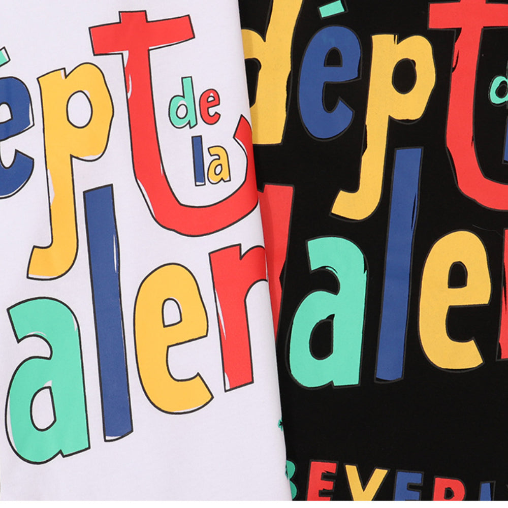 Gallery Dept T-shitrs plus Size Loose Short Sleeve Rainbow