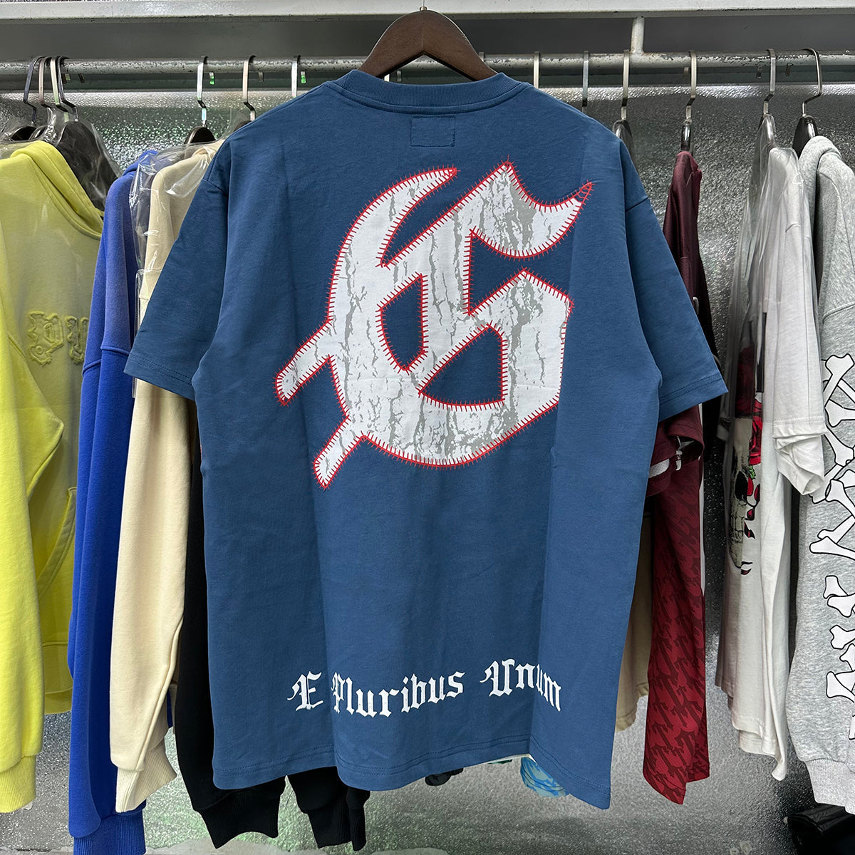 Godspeed T-shirts Skull Baseball Players Printed Cotton Casual Short Sleeves Men and Women