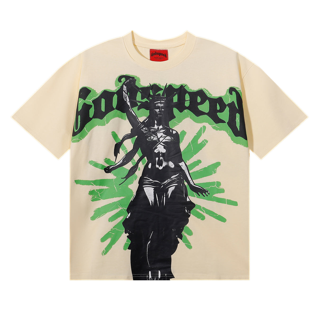 Godspeed T-shirts Mosaic Free Muse Printed Cotton Casual Short Sleeves Men and Women