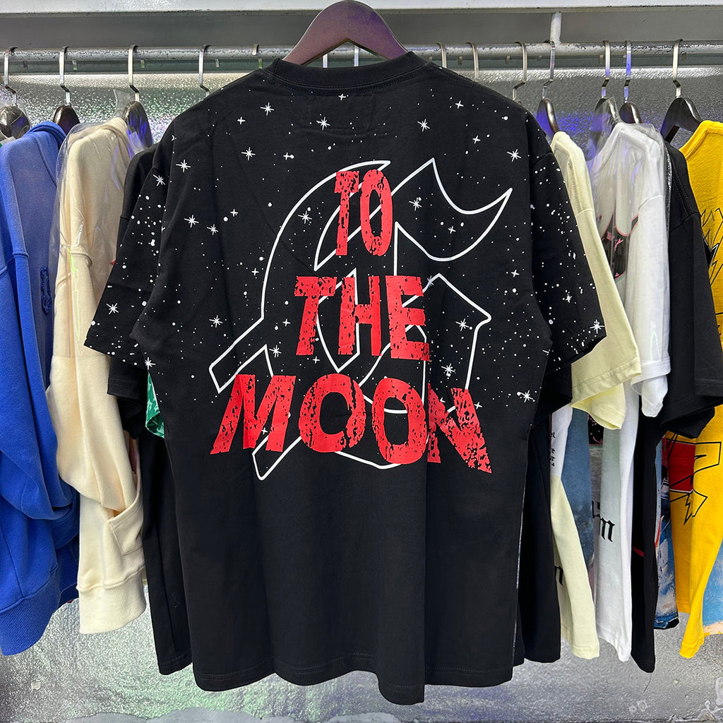 Godspeed T-shirts Astronaut Earth Gypsy Printing Cotton Casual Short Sleeve Men and Women