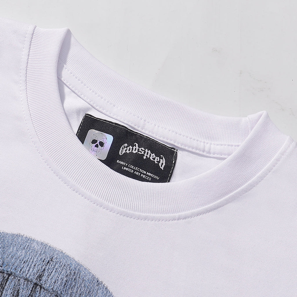 Godspeed T-shirts Masked Man Printed Cotton Casual Short Sleeve Men and Women