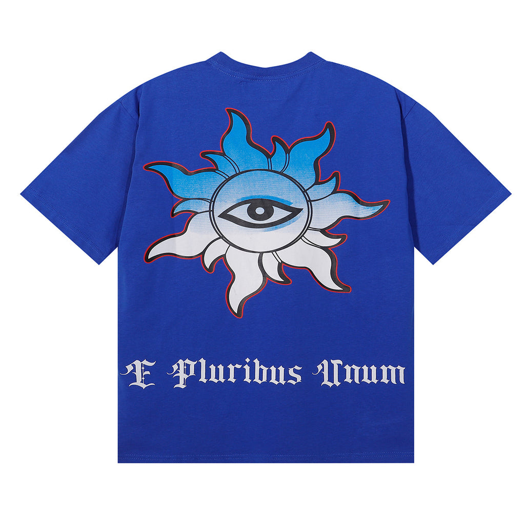 Godspeed T-shirts Supercar Beach Road Print Cotton Casual Short Sleeves Men and Women