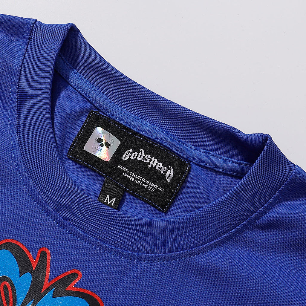 Godspeed T-shirts Supercar Beach Road Print Cotton Casual Short Sleeves Men and Women