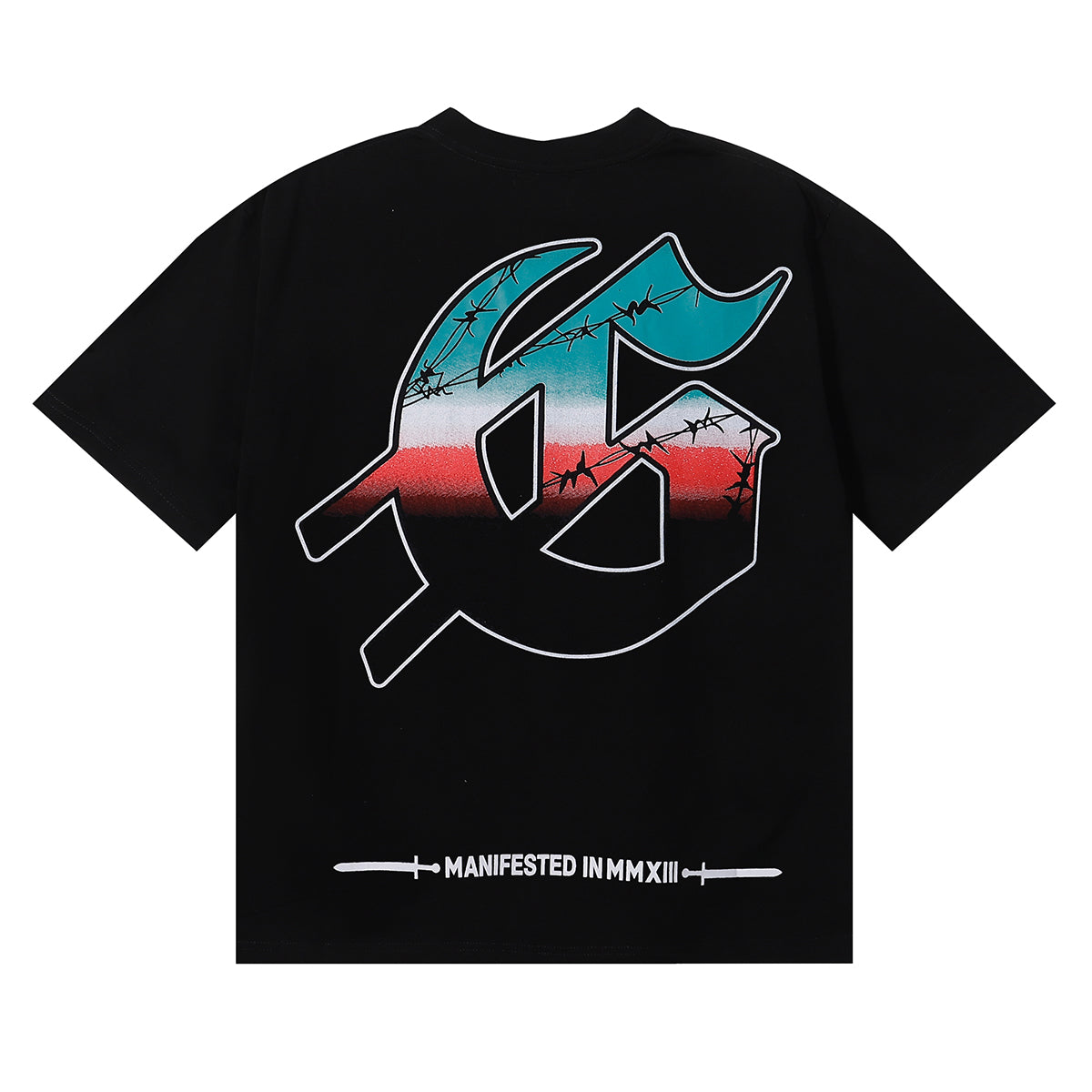 Godspeed T-shirts Helicopter Printing Cotton Casual Short Sleeves Men and Women