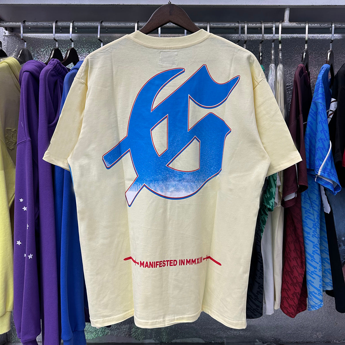 Godspeed T-shirts Rugby Players Printed Cotton Casual Short Sleeves Men and Women