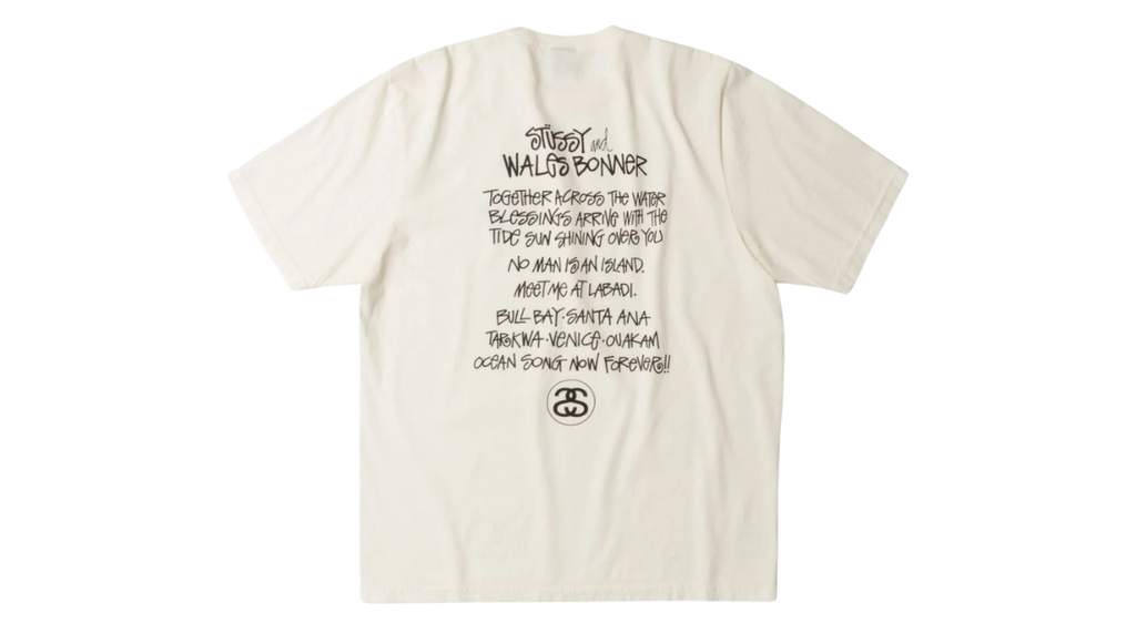 Stussy x Wales Bonner Ocean Song Tee Cream